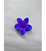 Tekli, Koyu Mavi Renk 8 cm Lotus Çiçeği Mandal Toka
