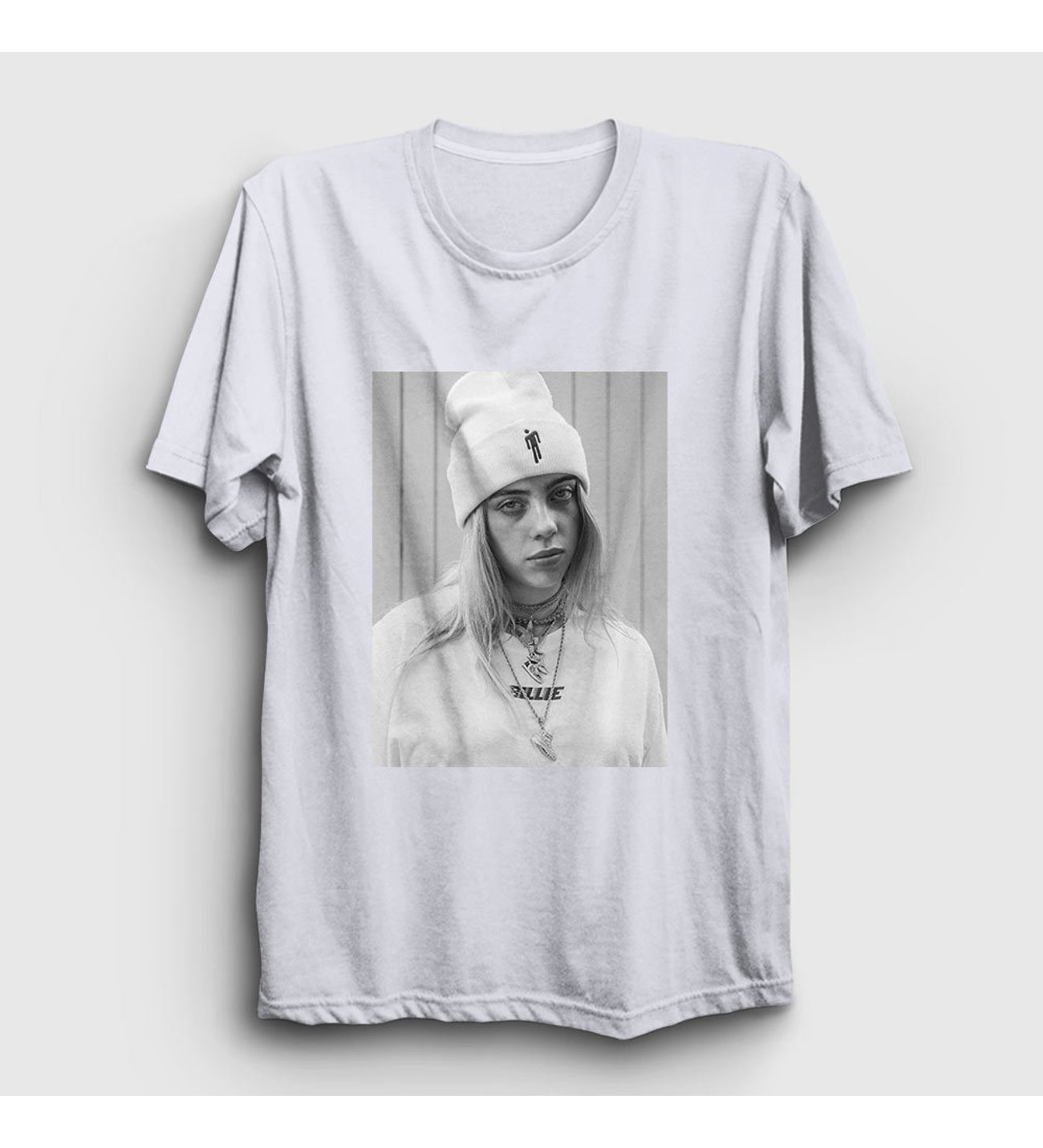 Presmono Unisex Beyaz Billie Eilish T-Shirt 153681tt
