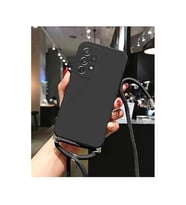Coverzone Xiaomi Redmi Note 11 Pro Plus 5G ile Uyumlu ?pli Boyun Ask?l? Silikon K?l?f Kadife ?� Yap?l? Dulcet Epiphany boyun �apraz as?labilen ?pli K?l?f Siyah