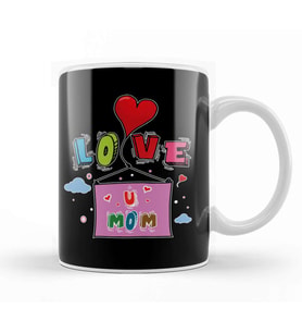 Love You Mom Anneler Günü Kupa Bardak Porselen