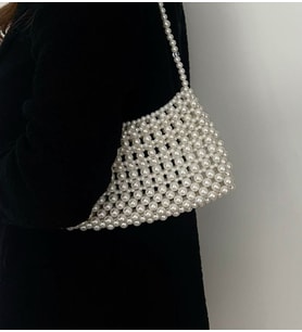 Krem İnci Clutch El ve Kol Çantası