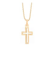 Rose Gümüş Ortası Boş Cross Kolye