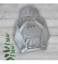 Surfing Göğüs Yazılı Unisex Oversize Gri Sweatshirt
