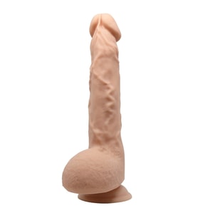 MorGece Vantuzlu 24 cm Ultra Yumuşak Gerçekçi Ten Renkli Dildo