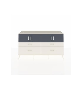 Hyperion Konsol 2 Raflı 4 Çekmeceli 4 Kapaklı 176x44x99 Aytaşı-Antrasit/Aytaşı