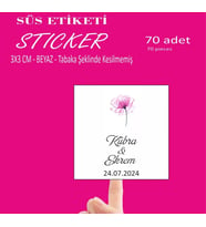 Etiket Söz Nişan Kına Nikah Düğün Şişe Ve Magnet Etiketleri Sticker 70 Adet