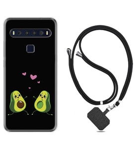 TCL 10L 10 Plus 10SE 20E 20SE 30 L7 Kılıf Boyun Askılı Silikon Aşık Avokadolar 1642