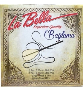 La Bella 0,18 Kısa Sap Bağlama Takım Tel
