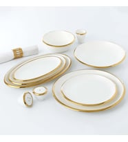 Korkmaz Elektra Collection 60 Parça Gold Yemek Takımı A8056