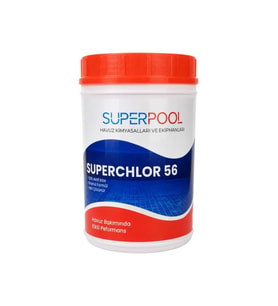 Superpool SPP Superpool Superchlor 56 Toz Klor 56 GR 1 KG Premium Havuz Kimyasalı