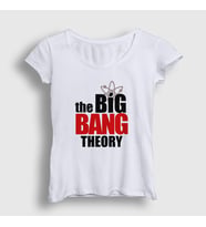 Presmono Kadın Beyaz Logo The Big Bang Theory T-Shirt 181433tt