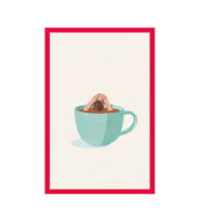 Kahve Temalı Hediye Not Kartları ve Kartpostallar  10x15 cm  Kahve Severlere Özel Tasarımlar (Antik Bej)