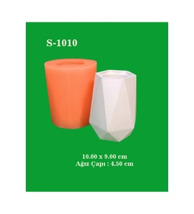 Şekilli Uzun Saksı Silikon Kalıp (S1010)