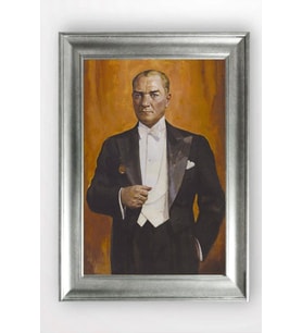 Gümüş Çerçeveli Atatürk Tablo a125