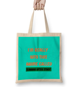 ANIME Quotes- Style Lover Sayings Word Gift Bez Çanta Uzun Saplı