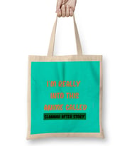 ANIME Quotes- Style Lover Sayings Word Gift Bez Çanta Uzun Saplı