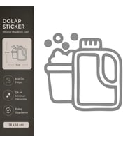Temizlik Malzemeleri Mat Gri Dekoratif Folyo Sticker 14x14 cm