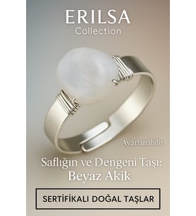 Sertifikalı Doğal Beyaz Akik Taşı Yüzük – Kalın Tımbıl Kasa Gümüş Renk Ayarlanabilir (Çok Renkli)