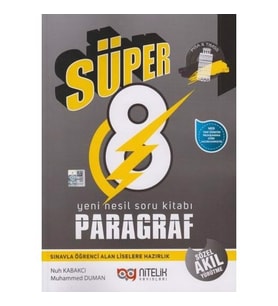 Nitelik Yayınları 8. Sınıf Yeni Nesil Süper Paragraf Soru Kitabı