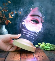 Kaş Kirpik Uzmanına Hediye Led Lamba, Lash & Brow Artist İsimli Hediye, Microblading Uzmanı Hediyesi, Güzellik Salonu Yeni İş Hediyesi