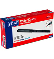 Kraf Free Ink Roller Kalem, Kırmızı, 0.7 mm Uç, Su Geçirmez, Solmaz Mürekkep, Ergonomik Tasarım, 12'li Paket