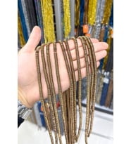 Hematit Taşı Rondela Kesim Parlak Kahverengi 6x1mm Doğal Taş Dizi