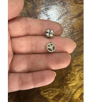 1 CM 2 Lİ ÇELİK ÇİÇEKLİ KOLYE UCU BİLEKLİK TAKI AKSESUARI