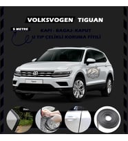Volksvogen Tiguan Oto Araç Kapı Koruma Fitili 5metre Parlak Siyah Renk