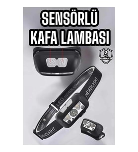 Mey İthalat® Kafa Lambası Kamp Lambası Sensörlü Şarjlı Ayarlanabilir