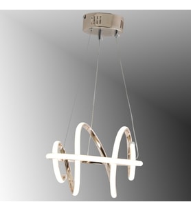 TT005-FSR TT Aydınlatma Burgu Modeli Fransız Sarı Kaplama Led Avize (Beyaz)