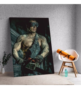 Sporcu Adam Temalı Kanvas Tablo