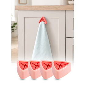 4'lü Yapışkanlı Mutfak Lavabo Havlu Askısı Bez Tutucu Banyo Organizer Seti