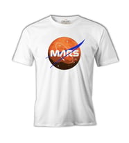 Nasa Mars Logo Beyaz Erkek Tshirt