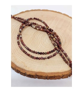 Bileklik Boy Jasper Taşı Faset Kesim Yarım Dizi 3.5mm (44490) (18CM UZUNLUĞUNDADIR)