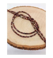 Bileklik Boy Jasper Taşı Faset Kesim Yarım Dizi 3.5mm (44490) (18CM UZUNLUĞUNDADIR)