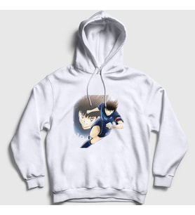 Presmono Unisex Beyaz Futbol Anime Kaptan Captain Tsubasa Kapüşonlu Sweatshirt 320911tt