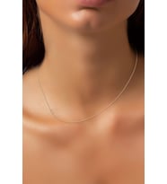 Papatya Silver Kişiye Özel Harfi Asimetrik Zincir Kolye Rose Altın Kaplama 925 Ayar Gümüş