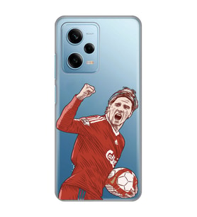 Redmi Note 12 Pro 5G Uyumlu Fernando Torres Desenli Şeffaf Telefon Kılıfı