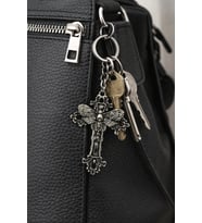 Gotik Haç Skull Detaylı Metal Anahtarlık Unisex Aksesuar