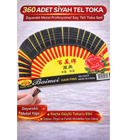 360 Adet Siyah Tel Toka Saç Tokası – Dayanıklı Metal Profesyonel Saç Teli Toka Seti