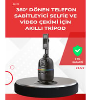 Yapay Zeka Destekli Yüz Takip Özellikli 360 Derece Dönen Masaüstü Telefon Sabitleyici
