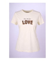 Trender Love Baskı Sarı Kadın T-Shirt 26YL71595002