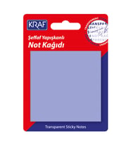 Kraf Yapışkanlı Şeffaf Not Kağıdı 76x76 mm 50 yp Transparan Mor 
