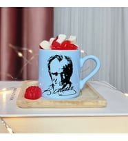 K. Atatürk Tasarımlı  Mavi Türk Kahvesi Fincan