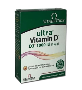 Vitabiotics Ultra Vitamin D D3 1000IU 96 Kapsül