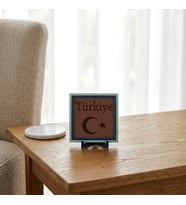 Türkiye Temalı Modern Dekoratif Obje, Yaşam Alanınıza Zarif Bir Vurgu Katan Anlamlı Aksesuar 10x10cm