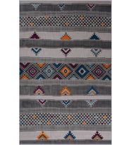 Eliana Home Baskılı, Yıkanabilir Kaymaz Taban Salon Halısı LNA0629 100x150 cm (Gri)