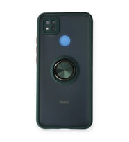 Redmi 9C Kılıf Montreal Yüzüklü Silikon Kapak - Yeşil