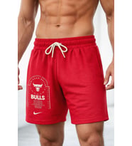 Nike Chicago Bulls Club Fleece Short Red Erkek Pamuklu Şort Kırmızı