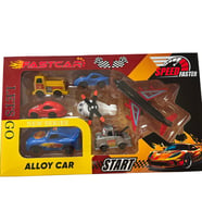 Fast Car Arabalar Uçak ve Helikopter Plastik Oyuncak Seti (Çok Renkli)